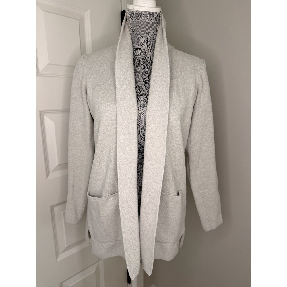 J.CREW  $148 Solid Gray Sophie Open Sweater Blazer Jacket Top Size XS Cotton